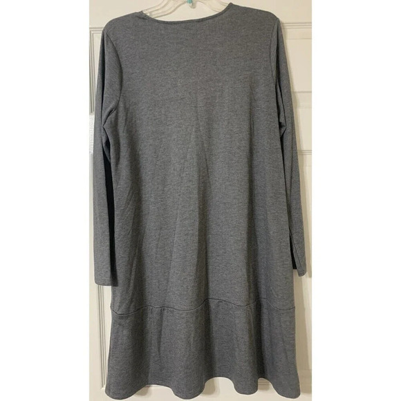 J Jill Purejill Luxe Tencel Shift Dress Gray Size Medium Has Pockets Soft (B5) - Picture 5 of 7